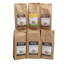 Vendiakaffe - Friskristet espressotasterpakke 6 x 250gr. Alle økologiske,